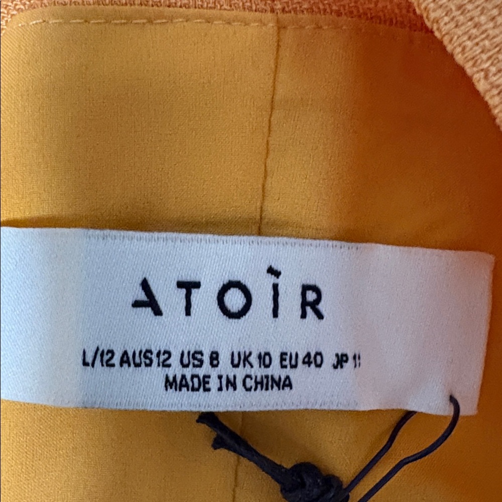 NWT ATOIR Laura Midi Dress with Cutouts in Mango Color. Size 8 - Picture 12 of 12